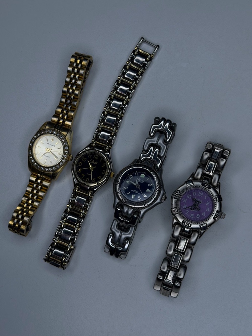 Lot of 4 Women's Metal Bracelet Watches - Milan, Collezio, Acuet, Polini